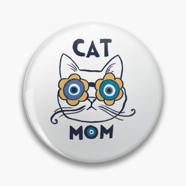 Item preview, Amulet - Cat Mom Blue designed and sold by Mystic Eye Loom Studio .