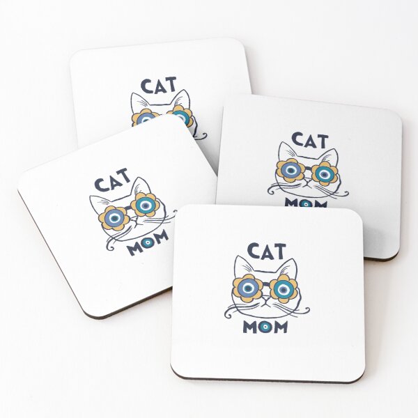 Item preview, Amulet - Cat Mom Blue designed and sold by Mystic Eye Loom Studio .