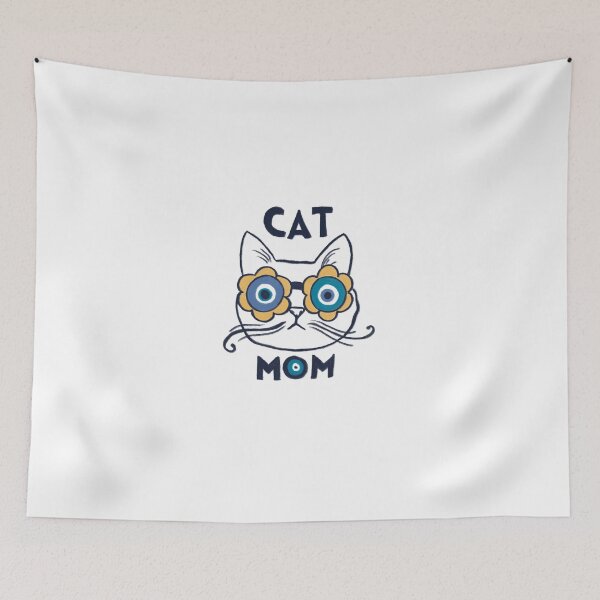 Item preview, Amulet - Cat Mom Blue designed and sold by Mystic Eye Loom Studio .