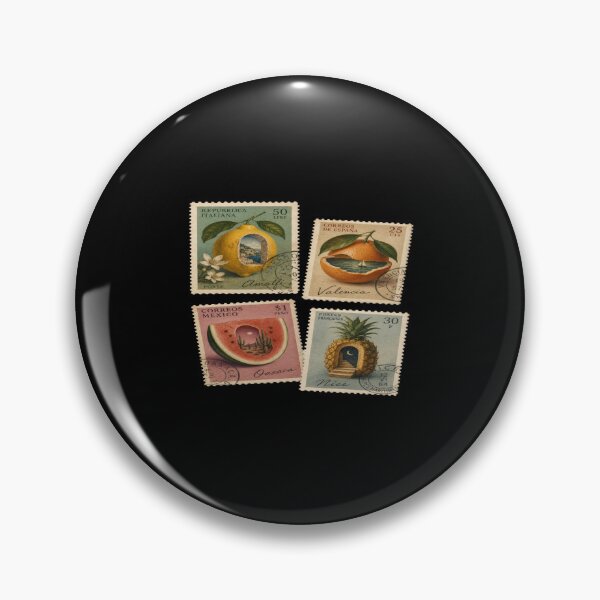 Item preview, Vintage Fruit Travel Stamps Art • Retro Italy Spain Mexico France Postage Illustration Print designed and sold by Bright Nest Studio.