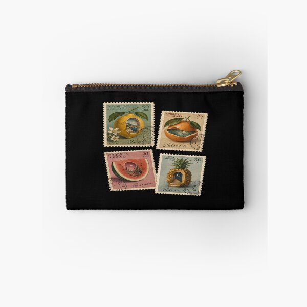 Item preview, Vintage Fruit Travel Stamps Art • Retro Italy Spain Mexico France Postage Illustration Print designed and sold by Bright Nest Studio.