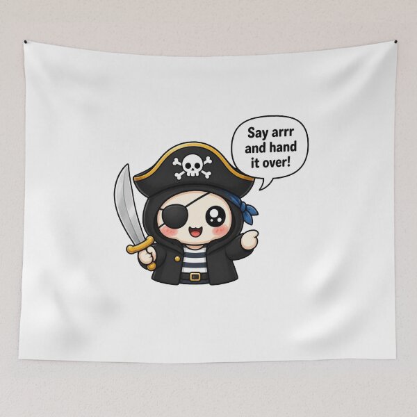 Item preview, Tiny Pirate – Say Arrr and Hand It Over! designed and sold by Icareis-Studios.