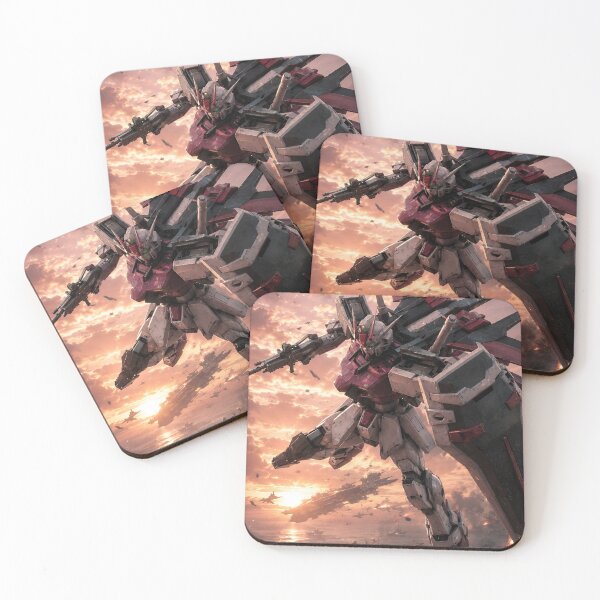 Item preview, Strike Rouge Gundam Battle at Sunset – Mobile Suit Gundam SEED Epic Mecha Artwork designed and sold by Dyan4.