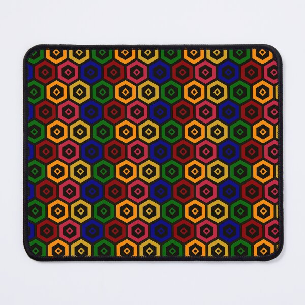 Item preview, African Geometric Hexagon Gold Black Luxury Pattern Art  designed and sold by AfricanArtHub.