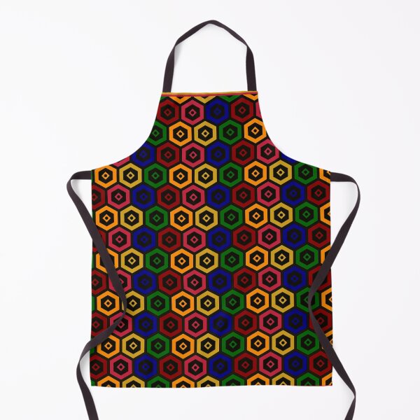 Item preview, African Geometric Hexagon Gold Black Luxury Pattern Art  designed and sold by AfricanArtHub.