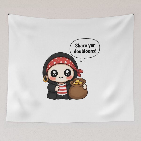 Item preview, Tiny Pirate – Share Yer Doubloons! designed and sold by Icareis-Studios.