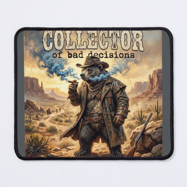 Item preview, Collector of Bad Decisions Bear | Funny Western Outlaw T-Shirt designed and sold by DmaarGroup.