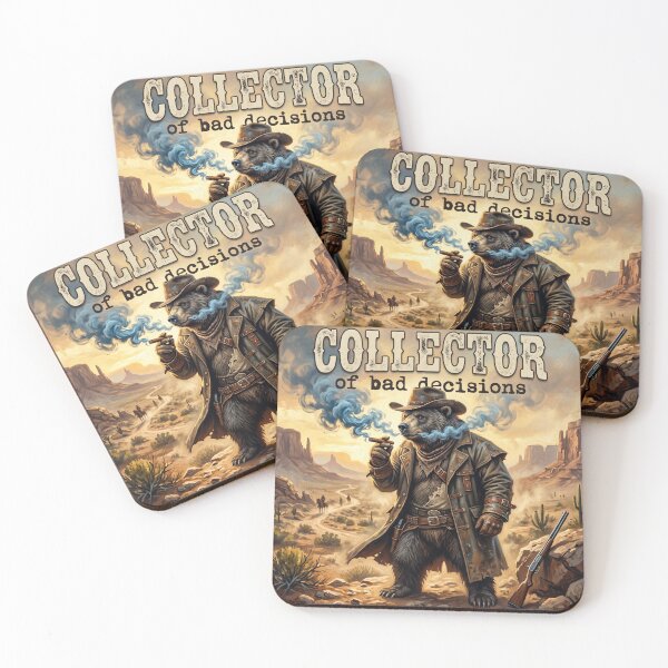 Item preview, Collector of Bad Decisions Bear | Funny Western Outlaw T-Shirt designed and sold by DmaarGroup.
