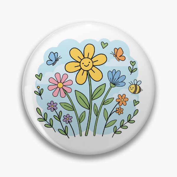 Item preview, Flowers Bees and Butterflies Garden designed and sold by Senthamizh.