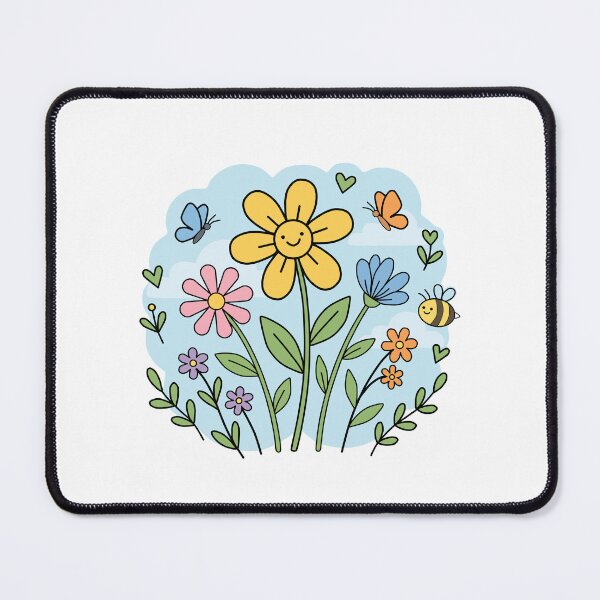 Item preview, Flowers Bees and Butterflies Garden designed and sold by Senthamizh.