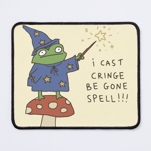 Item preview, I cast cringe be gone spell designed and sold by Doodlywood.