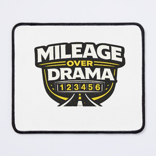 Item preview, Mileage Over Drama Funny Truck Driver Design designed and sold by PatiImagination.