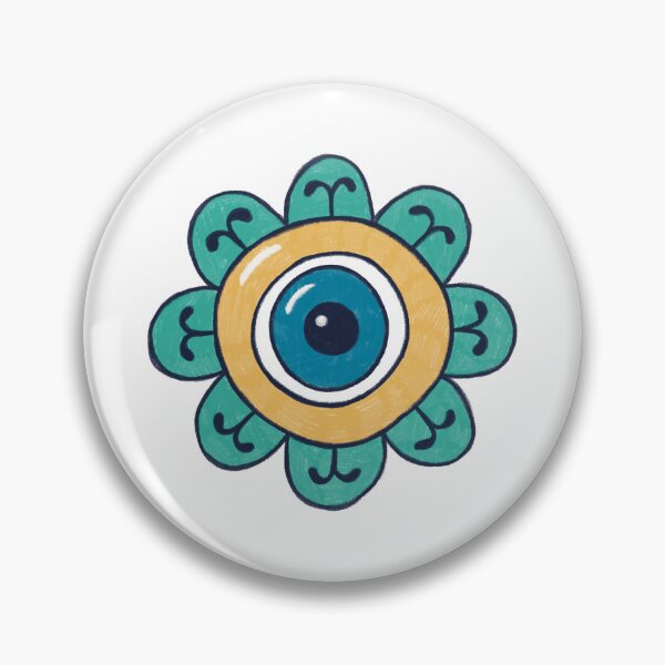 Item preview, Evil Eye - Protection Symbol Amulet Flower designed and sold by Mystic Eye Loom Studio .