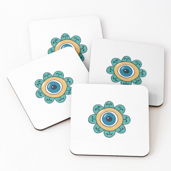 Item preview, Evil Eye - Protection Symbol Amulet Flower designed and sold by Mystic Eye Loom Studio .