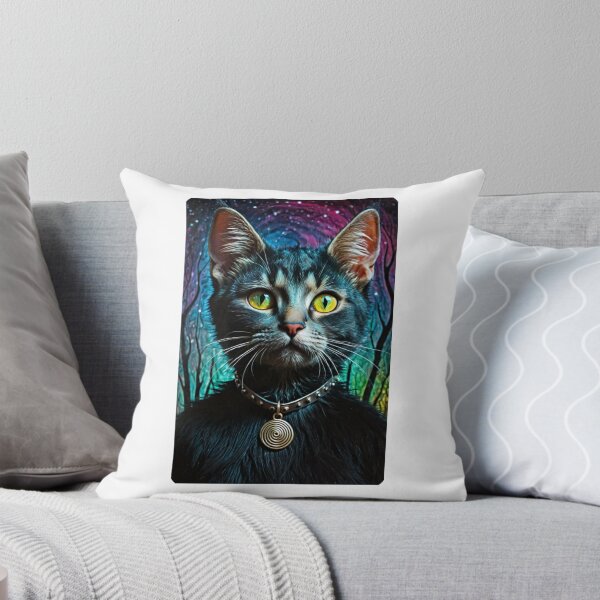 Item preview, Magical Familiar Cat | Witchcore Fantasy Art | Mystic Black Cat designed and sold by AeraArts.
