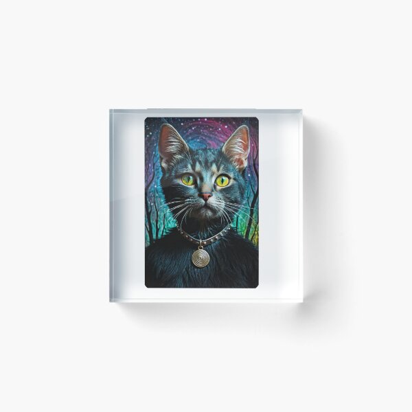 Item preview, Magical Familiar Cat | Witchcore Fantasy Art | Mystic Black Cat designed and sold by AeraArts.