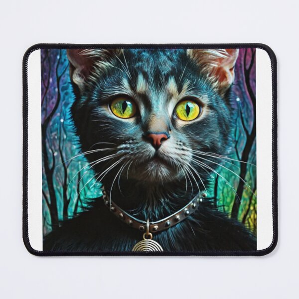Item preview, Magical Familiar Cat | Witchcore Fantasy Art | Mystic Black Cat designed and sold by AeraArts.