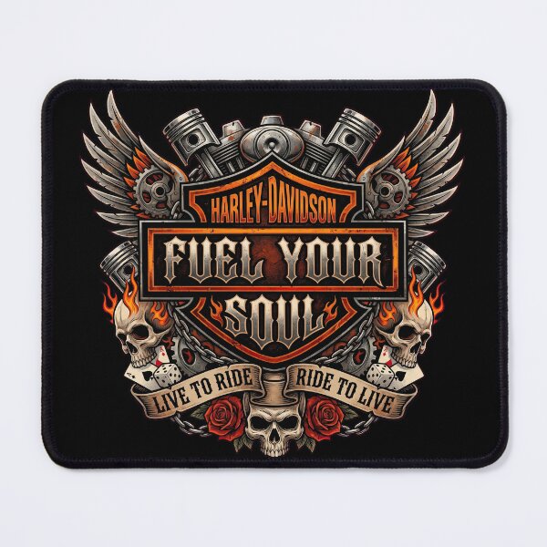Item preview, Harley Davidson Fuel Your Soul Custom Chopper Rider Design designed and sold by enzoade.