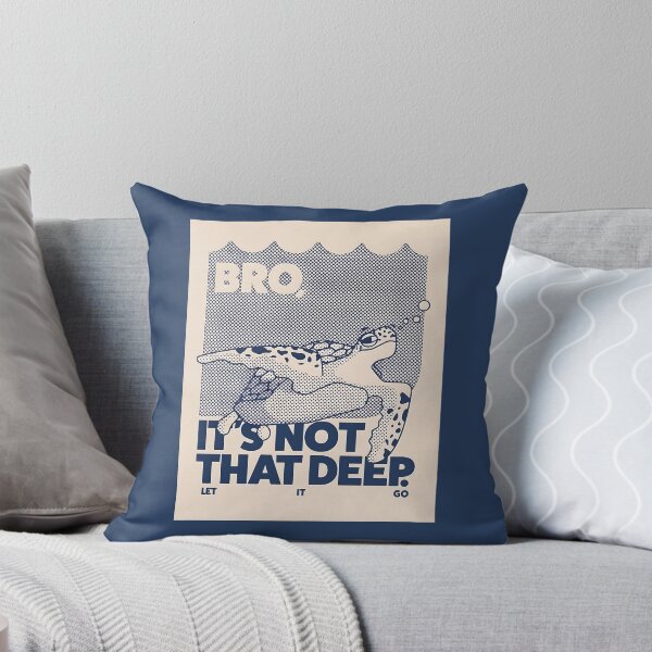 Item preview, Bro, It's Not That Deep | Funny Sea Turtle Retro Halftone Art designed and sold by Kanyaaa.