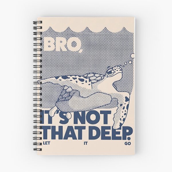 Item preview, Bro, It's Not That Deep | Funny Sea Turtle Retro Halftone Art designed and sold by Kanyaaa.