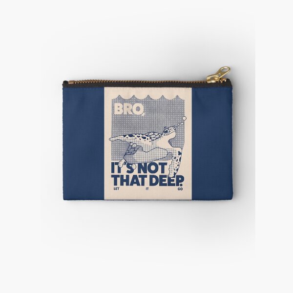Item preview, Bro, It's Not That Deep | Funny Sea Turtle Retro Halftone Art designed and sold by Kanyaaa.
