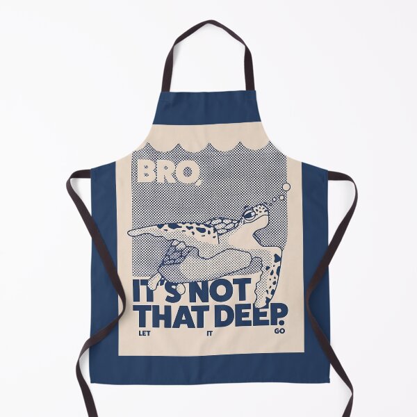 Item preview, Bro, It's Not That Deep | Funny Sea Turtle Retro Halftone Art designed and sold by Kanyaaa.