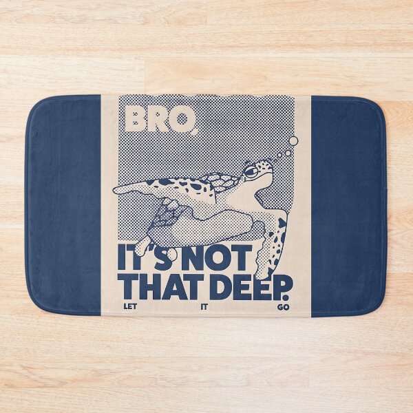 Item preview, Bro, It's Not That Deep | Funny Sea Turtle Retro Halftone Art designed and sold by Kanyaaa.
