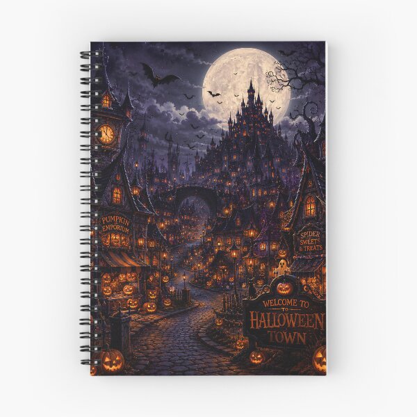 Item preview, Halloween Town Under the Blood Moon. designed and sold by HorrorInkStudio.