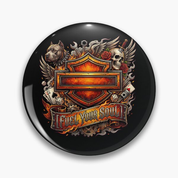 Item preview, Harley Davidson Fuel Your Soul American Biker Artwork designed and sold by enzoade.