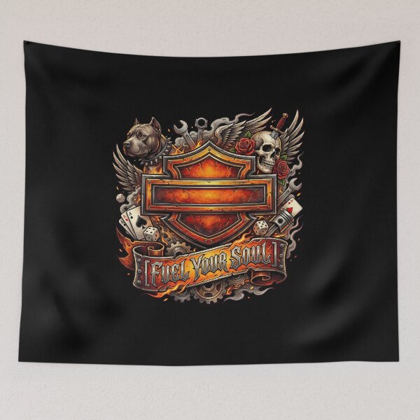 Item preview, Harley Davidson Fuel Your Soul American Biker Artwork designed and sold by enzoade.