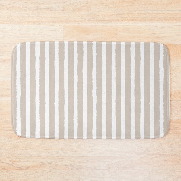 Item preview, Warm Greige Chalk Stripes - Neutral Cottage Stripe designed and sold by colorofmagic.