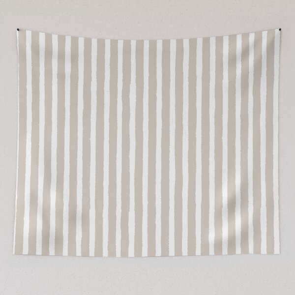 Item preview, Warm Greige Chalk Stripes - Neutral Cottage Stripe designed and sold by colorofmagic.