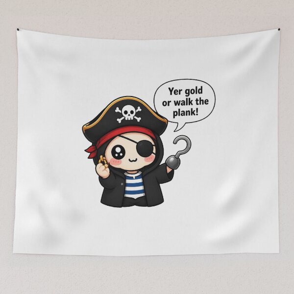 Item preview, Tiny Pirate – Yer Gold or Walk the Plank! designed and sold by Icareis-Studios.