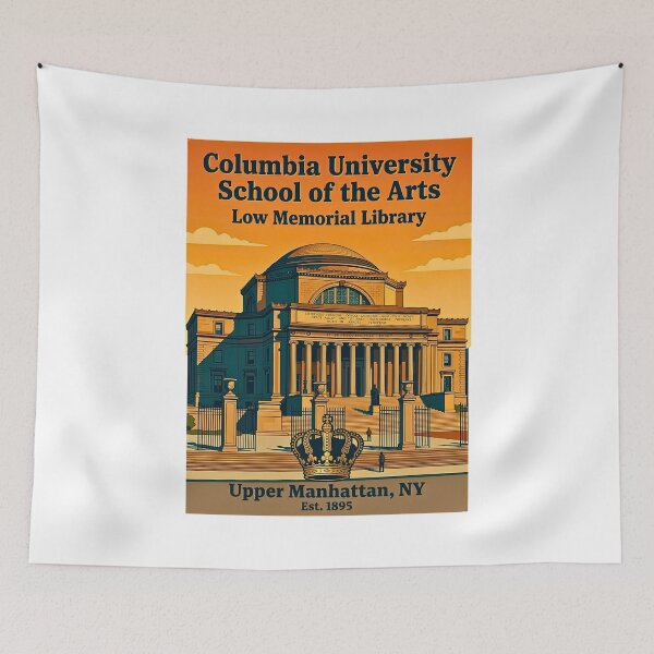 Item preview, Columbia University Low Memorial Library Retro Academic Travel Poster designed and sold by EvergreenPark - Tee Studio.