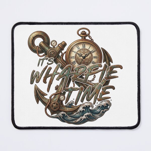 Item preview, Wharfie Time Nautical Steampunk Anchor Clock designed and sold by Nova Blend.