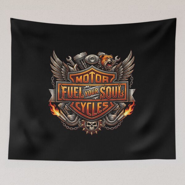 Item preview, Harley Davidson Fuel Your Soul Vintage Motorcycle Graphic designed and sold by enzoade.