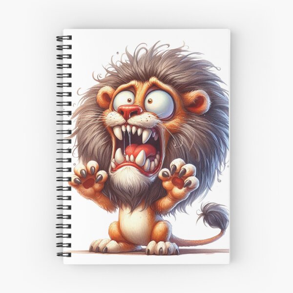 Item preview, Hilarious Exaggerated Lion Cartoon Illustration designed and sold by LunaPixelStudio.