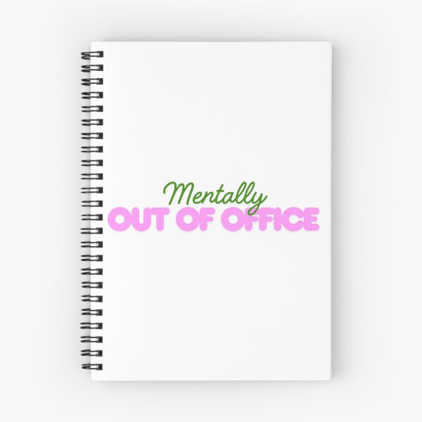 Item preview, Mentally Out Of Office Funny Preppy Y2K Quote designed and sold by Snowy Studio Designs.