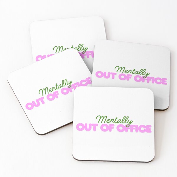 Item preview, Mentally Out Of Office Funny Preppy Y2K Quote designed and sold by Snowy Studio Designs.