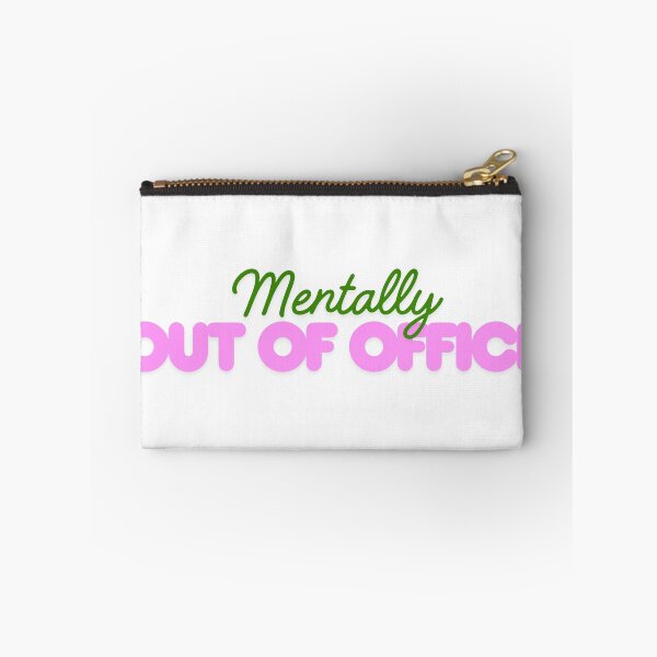 Item preview, Mentally Out Of Office Funny Preppy Y2K Quote designed and sold by Snowy Studio Designs.