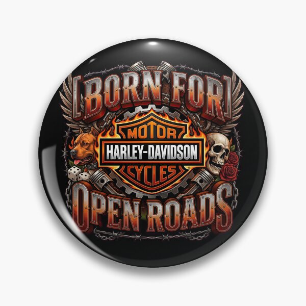 Item preview, Harley Davidson Born For Open Roads Premium Rider Lifestyle Design designed and sold by enzoade.