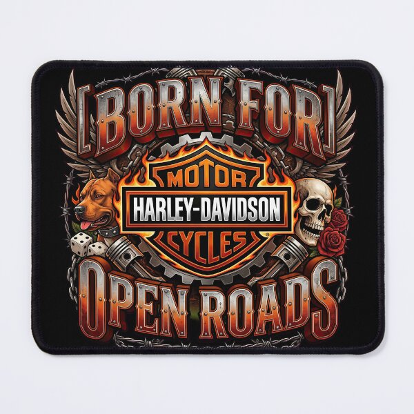 Item preview, Harley Davidson Born For Open Roads Premium Rider Lifestyle Design designed and sold by enzoade.