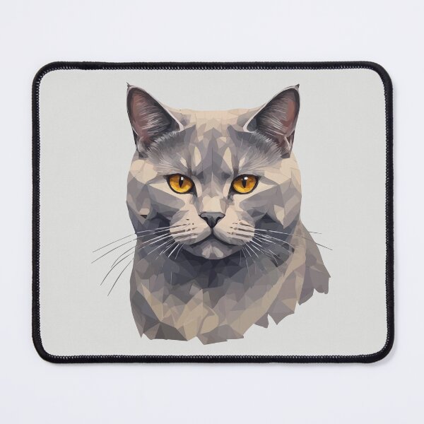 Item preview, Geometric British Shorthair Art – Modern Pet Art designed and sold by Tklezardesigns.