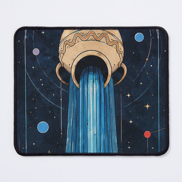 Item preview, Aquarius Zodiac Tarot Card V2 Illustration designed and sold by AHOK-lab.