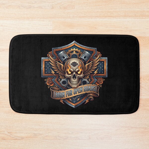 Item preview, Harley Davidson Born For Open Roads Retro V Twin Motorcycle Artwork designed and sold by enzoade.