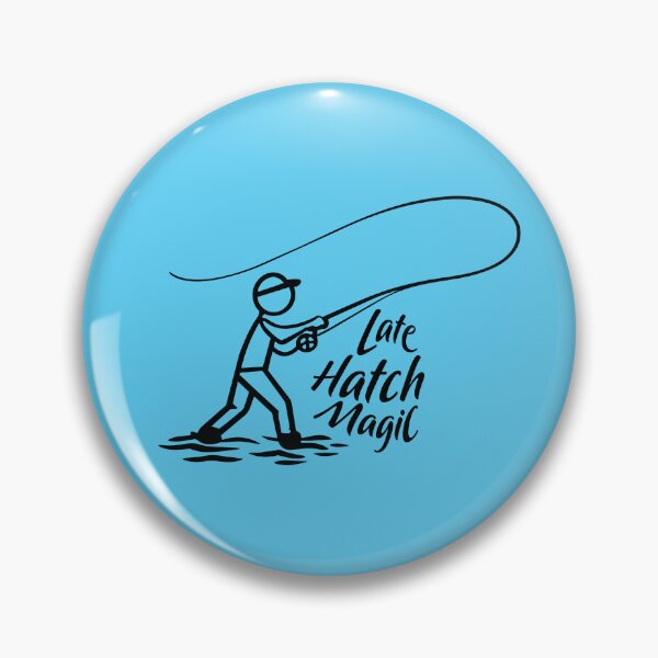Item preview, Fly fishing illustration "Late Hatch Magic" vector stickman fishing. designed and sold by Art-Horizon.