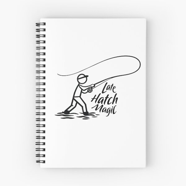 Item preview, Fly fishing illustration "Late Hatch Magic" vector stickman fishing. designed and sold by Art-Horizon.