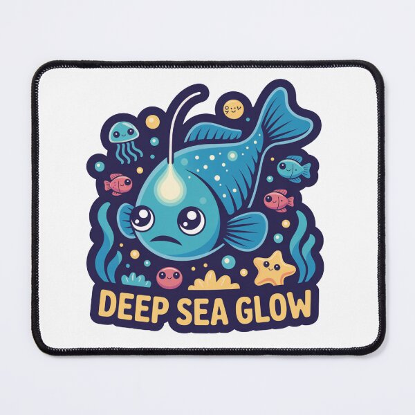 Item preview, Deep Sea Glow Kawaii Lanternfish Ocean Art designed and sold by LukaRealm.