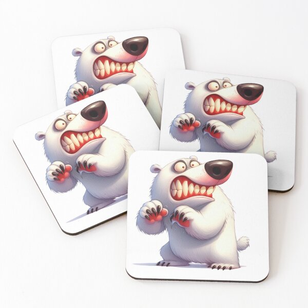 Item preview, Hilarious Exaggerated Polar Bear Cartoon Illustration designed and sold by LunaPixelStudio.