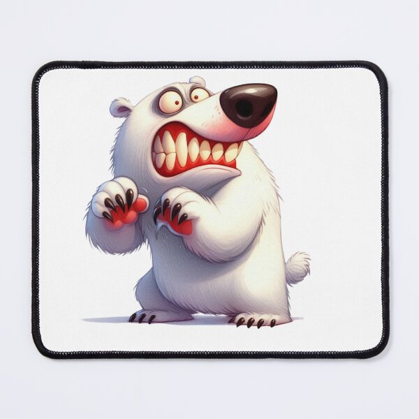 Item preview, Hilarious Exaggerated Polar Bear Cartoon Illustration designed and sold by LunaPixelStudio.